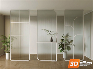 Folding screen Skp Files 